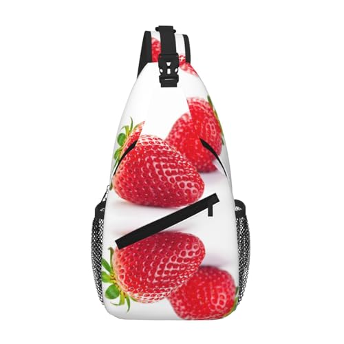 Sac à dos bandoulière fraise imprimé léger casual