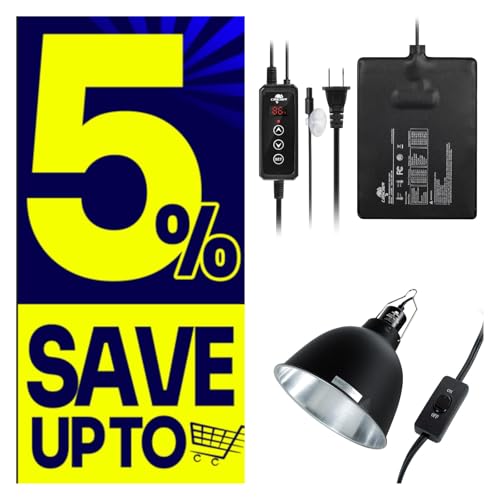 Set de Almohadilla Térmica para Reptiles 16W con Luz 150W