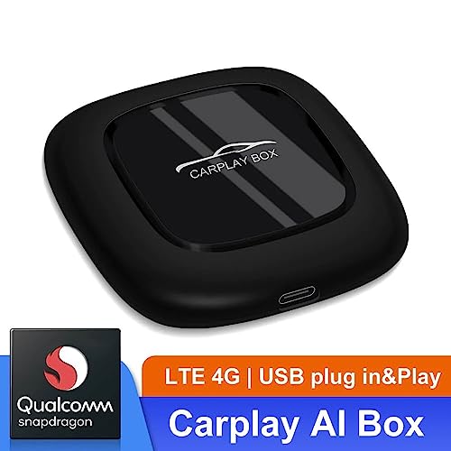 Image of AUTO SNAP Android 10 Ai Box, Qualcomm 4-core 4+64GB, Comes with Wireless CarPlay /Android Auto /Steaming Video / 4G LTE, Only Compatible for Factory Wired CarPlay Car