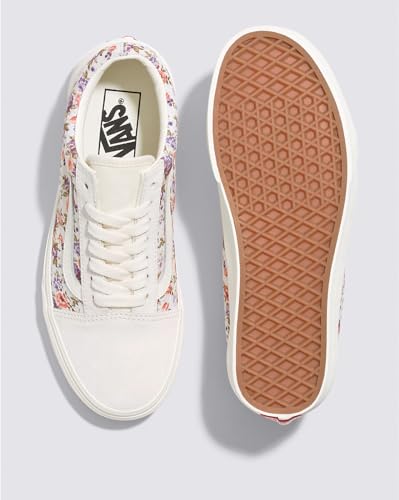 Vans - Unisex Old Skool Shoes, Color Vintage Floral Marshmallow, Size: 8 M US Mens / 9.5 M US Womens
