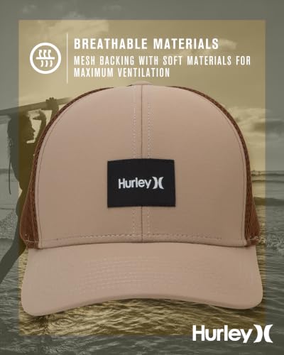 Image of Hurley Mens Trucker Hat Fairway Mesh Trucker Hat, Quick Dry Snapback