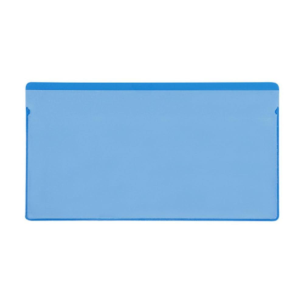 Etikettentaschen - magnetisch, 160 x 75 mm, blau,mit 1 Magnetstreifen, 25 Stück