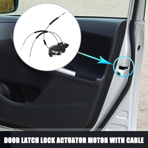 Image of uxcell Front Right Side Door Latch Lock Actuator Motor with Cable for Nissan Sentra 2007-2012 No.80500ET200
