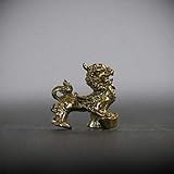 ✔ Wächterlöwe Mini Bronze Löwe Qilin Kylin Figürchen Drache China
