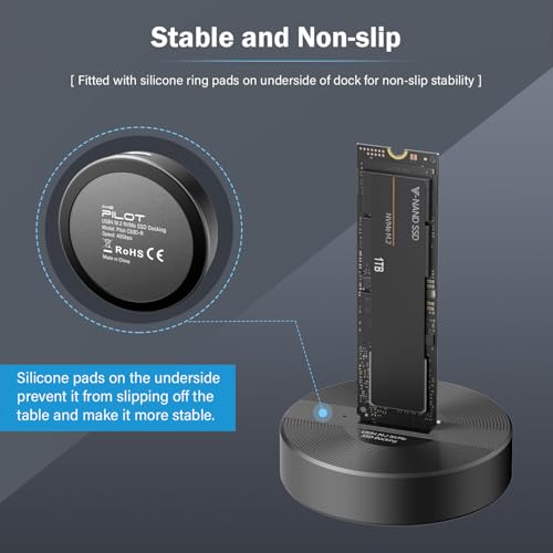 Docking Station USB 4 M.2 NVMe SSD 40Gbps aluminio miniatura 7