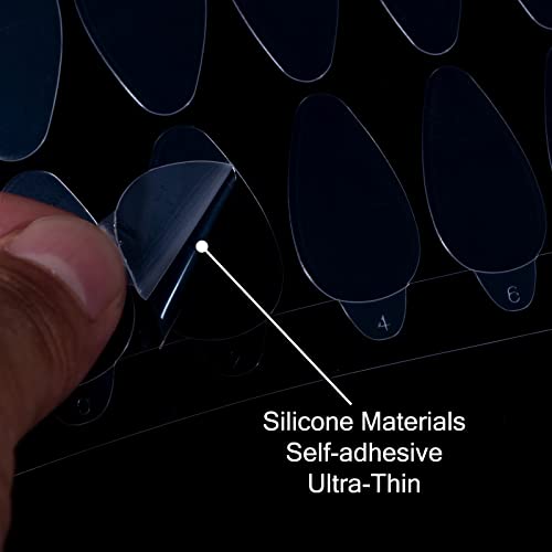 Lovcarrie 96 Pcs Duet System Dual Forms Nail Sticker French Silicone Mold For Nails Inner Pad Line Guide Tape Poly False Nail Tips Reusable Nail Molds Builder Nail Art Extension Accessories Tools #TOP6