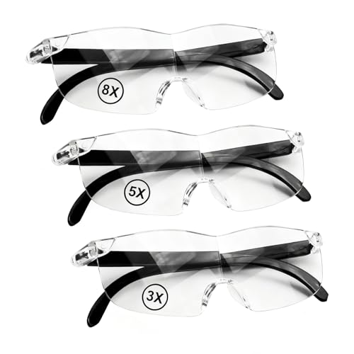 tiyiyok 3 Stück Lupenbrille für Brillenträger,...
