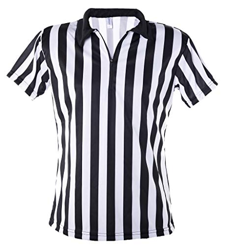 Mato & Hash Women's 1/4 Zip-Up Quarter-Zip Referee Short Sleeve Ref Tee Shirt - Ref Set Ca1500 L Ca2099 Vel S/M Rw1000 #TOP1