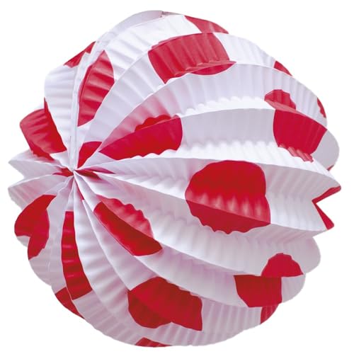 Farolillos Feria Blancos con Lunares Rojos Grandes | 22 CM de Diámetro | Pack de 12 farolillos para la Feria | Auténticos Farolillos listos para Usar | Nexum Market