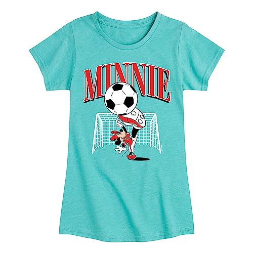 Disney - Mickey & Friends - Retro Minnie Soccer - Toddler and Youth Girls Short Sleeve Graphic T-Shirt