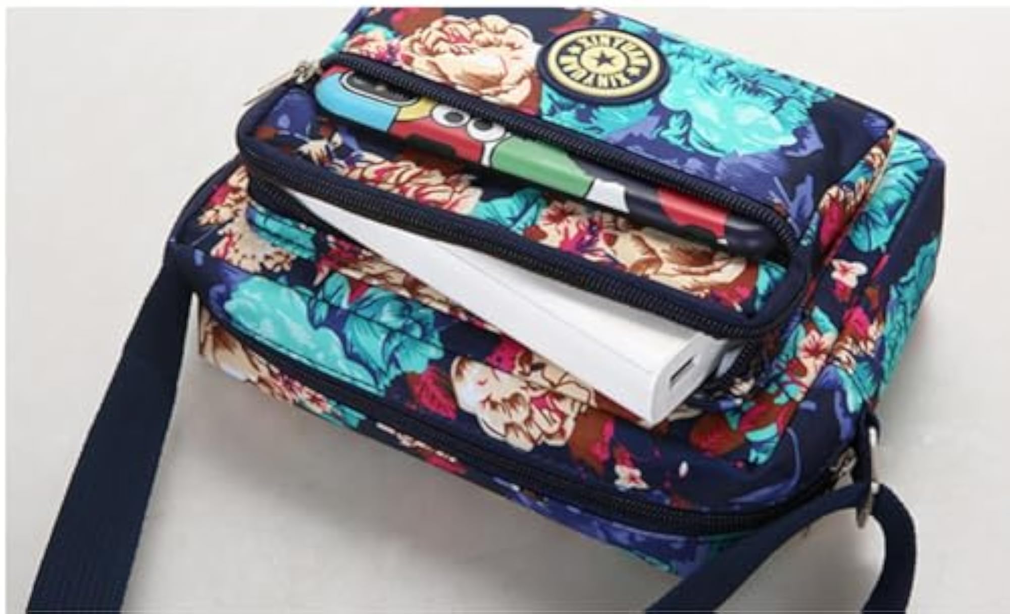 Women Mobile Cellphone Messenger Bag, Nylon Shoulder
