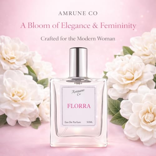 Image of Florra White Gardenia & Pear Blossom Eau De Parfum (EDP) for Women | Intense Upto 12-Hour Long Lasting Premium Luxury Fragrance flora | 50ML