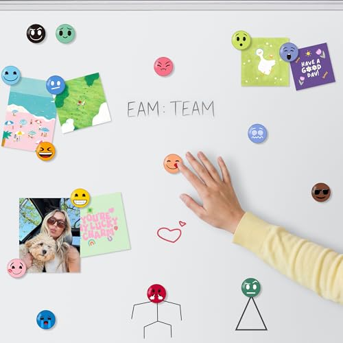 Imanes decorativos de emoji MORCART 16 piezas miniatura 5