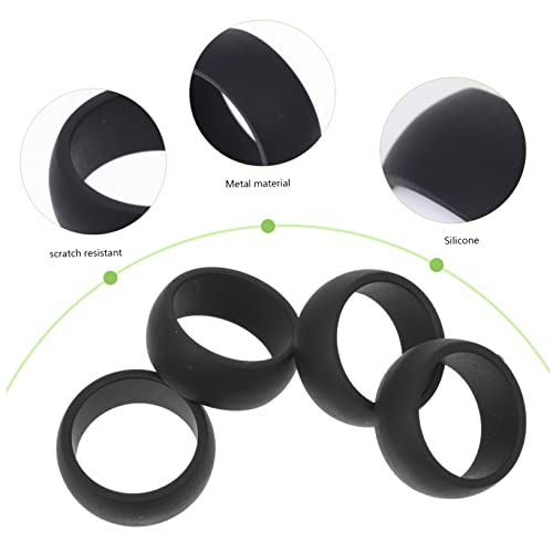 Set de 4 anillos deportivos de silicona para dedo miniatura 7