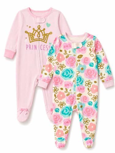 Image of TuddyBuddy Baby Girl's Cotton Printed Full Sleeves Sleepsuit /Footed Rompers for Baby Girl