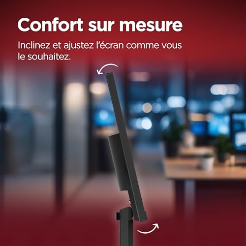 Lenovo L24-4e - Écran 23.8'' FHD (IPS, 100 Hz, 4 ms, HDMI+VGA, Cable HDMI) - Noir