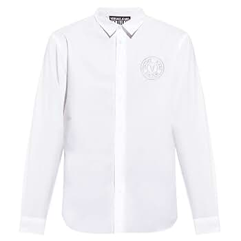 Tシャツ・カットソー VERSACE JEANS SHIRT WITH RUFFLES AND \"INSTITUTIONAL LOGO\" Versace Jeans Couture Shirt With Ruffles And 