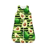 Salelf Avocado Green Striped for Unisex Baby Toddler Sleep Sack with Legs Wearable, Blanket 0-12 Months