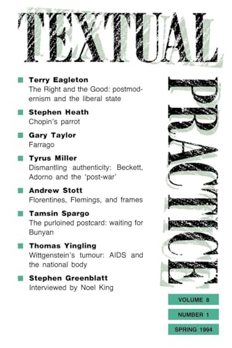 Textual Practice: Volume 8, Issue 1 (Textual Pr... 0415110971 Book Cover