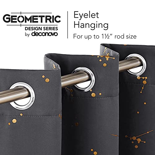 Deconovo Eyelet Grey Blackout Curtains - Image 4