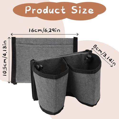 Image of Luggage Cup Holder, Free Hand Luggage Cup Holder for Suitcases Luggage Travel Cup Holder Essential Luggage Accessories Gift for Travelers Flight Attendants (Grey)