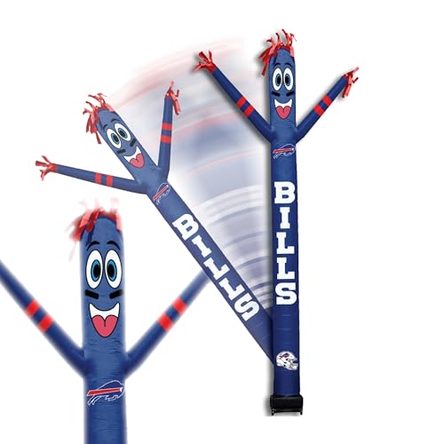 Sporticulture NFL Football Buffalo Bills Wacky Waving Inflatable Tube Guy with LED Lights & Built-in Blower Air Wacky Dancers NFL Inflatable Tube Man Crazy Sports Fan Outdoor Party Decoration