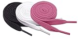 Sechunk Ensemble de chaussures plates 3 paires de 29 couleurs 50cm - 200cm combien de degrés sneakers lacets