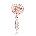 Produktbild PANDOCCI 2020 Vorherbst Rose durchbrochenes Herz & Zwei Federn Dreamcatcher Perle 925 Silber DIY Passend für Original Pandora Armbänder Charme Modeschmuck