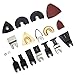 Wood Oscillating Multitool s Kit, Carbon Steel Straight, 19PCS Osting Tool with Sandpaper and Gasket, for Cutting Wood Pla,