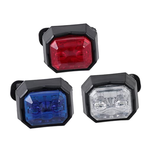 KICHOUSE 3Pcs Gemstone Style Bike Tail Light High Visibility Lights for Mountain and Road Cycling Durable Material for Night Riding Safety