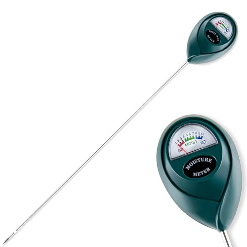 Tennedriv Green Long Probe Soil Moisture Meter for Outdoor Plants,