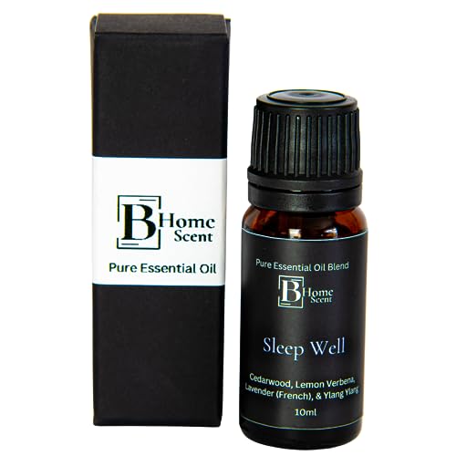 Sleep Well Essential Oil Blend 10ml - Lavender, Cedarwood, Lemon Verbena, Ylang Ylang - for Aromatherapy, Diffuser, Relaxation, Sleeping - UK Made Sleep Well Essential Oil Blend 10ml - Lavender, Cedarwood, Lemon Verbena, Ylang Ylang - for Aromatherapy, Diffuser, Relaxation, Sleeping - UK Made