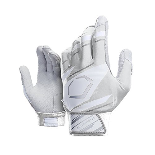 EvoShield Protective Speed Stripe Batting Gloves, White/Grey, Large