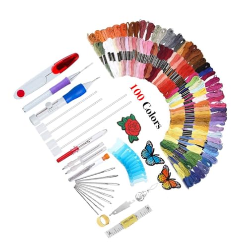 Bolígrafos para bordar Outanaya de 136 piezas, ideal para personalizar tu ropa con aguja mágica