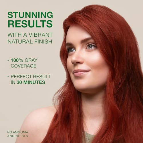 Image of Naturigin Permanent Red Hair Dye - 7.55 Intense Red, Ammonia Free, 100% Gray Coverage, Nourishing Natural Formula, For All Hair Types, Long-Lasting, Vegan & Cruelty-Free, 1 Pack