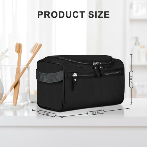 Hanging Toiletry Bag for Women and Men Traveling Makeup Large Capacity Cosmetics Portable Dopp Kit Storage Organizer Bag with Hanging Hook for Toiletries Brushes Shaving Tools (Black)2