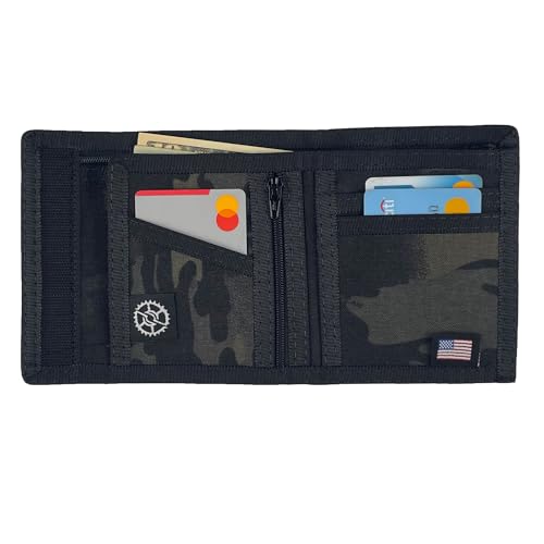 Image of Nylon Billfold Wallet with Zippered Coin Pocket (MultiCam Black Camo)