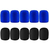 ERINGOGO 10個マイク用スポンジカバー 防風 ウィンドスクリーン 取り外し可能 持ち運びやすい 耐摩耗性素材 録音時不要な風切り音を低減 ライブストリーミングや録音に適したマイクアクセサリー