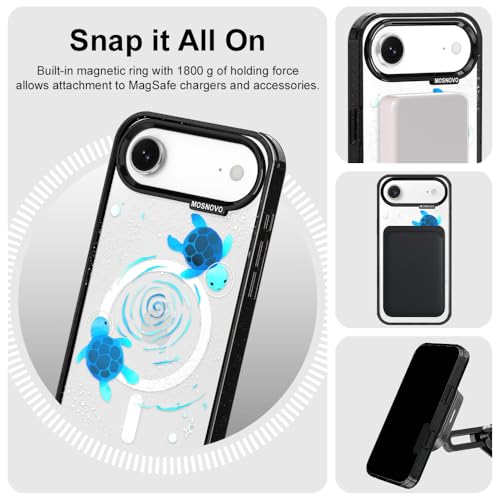 Coque iPhone Air transparente noire protection antichoc MagSafe MOSNOVO - 7