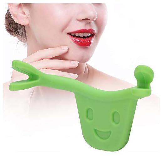 Personal Face Trainer, Smile Beauty Exerciser Facial Smile Maker Trainer Forming Mouth Exerciser for Muscles Stretching Lifting Exercise Lips Trainer(Green)