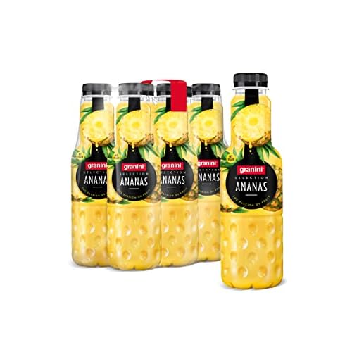 granini Selection Ananas (6 x 0,75l), mindestens 50% Frucht, Ananasnektar, vegan, exotischer Fruchtgenuss, laktosefrei, ideal zum Mixen, mit Pfand