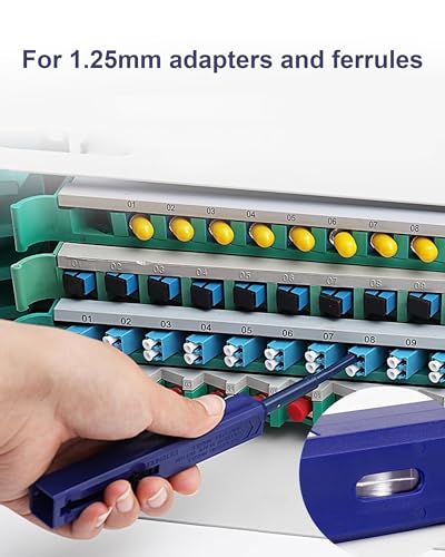Bolígrafos de limpieza de fibra para adaptadores LC y MU en instalación de racks 5