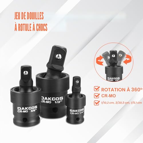 Joint universal adaptateur DAKCOS pour débloquer les écrous coincés