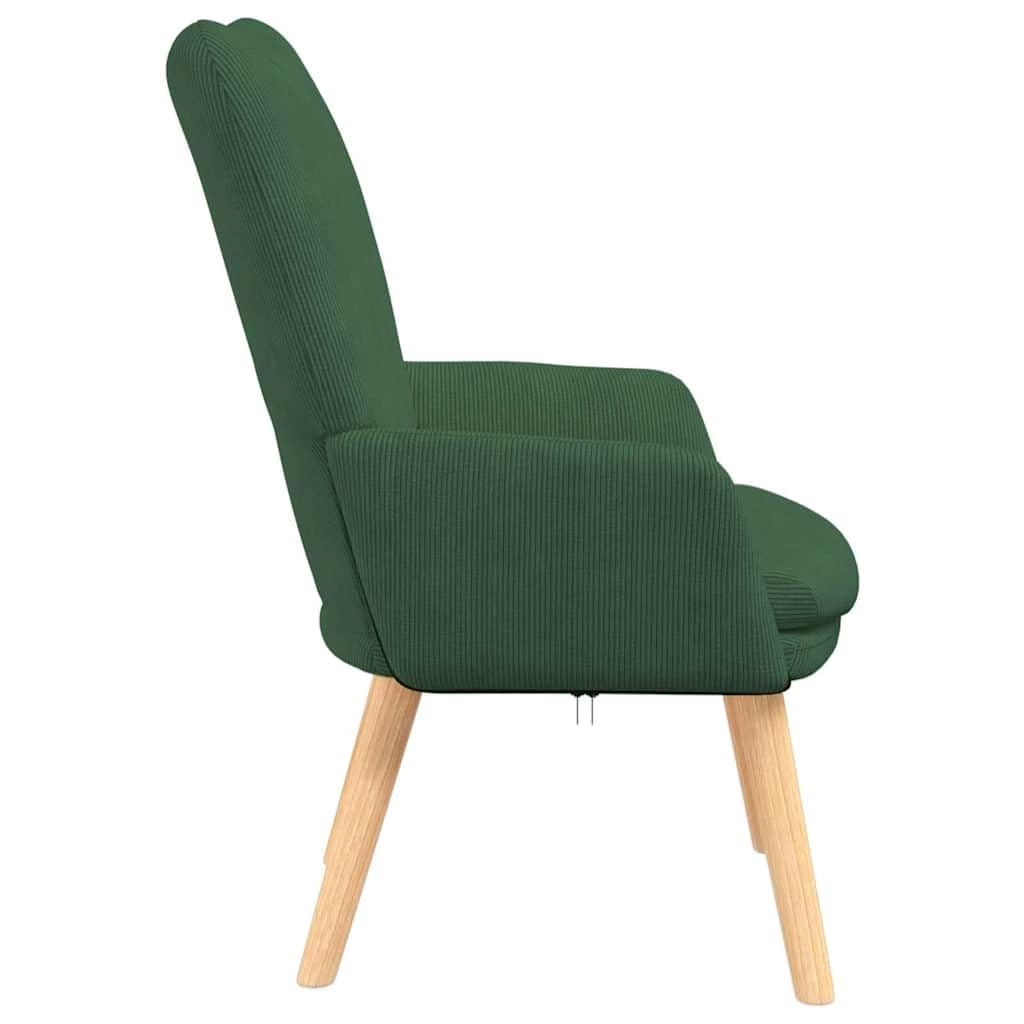 Fotel zielony dżungla 63 x 67 x 94 cm materiał z podłokietnikami i nogami z