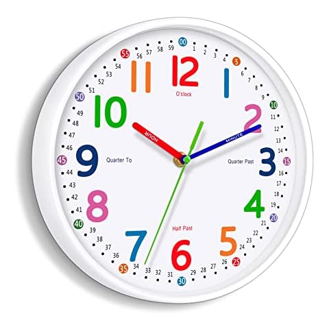 Lantoo Kids Wall Clock: 10 Inch Cover