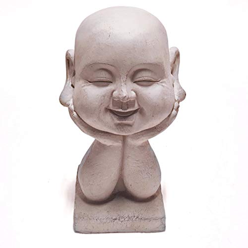 GerichteKeuze Garten-Buddha-Kopf auf den Händen 37cm grau Cover