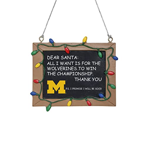 FOCO Michigan Wolverines NCAA Resin Chalkboard Sign Ornament