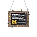 NCAA College Resin Chalkboard Sign Christmas Ornament - Pick Team (Michigan Wolverines)