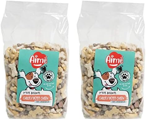 Aimé - Biscotti a Forma di Osso per Cani - Snack e Integrazione di Calcio per Cuccioli e Cani di Piccola Taglia - Premietti Senza Conservanti per Il Benessere del Cane