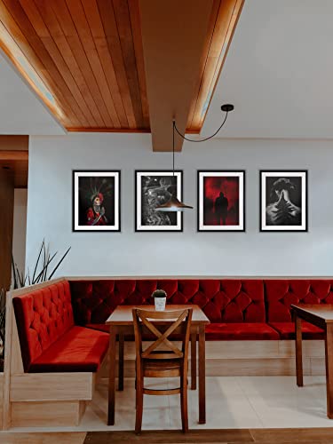 Frame Amo 21X26 Black Picture Frame With 16.5X21.5 White Mat Opening For 17X22 Image, 1 Inch Border, Acrylic Face #TOP6